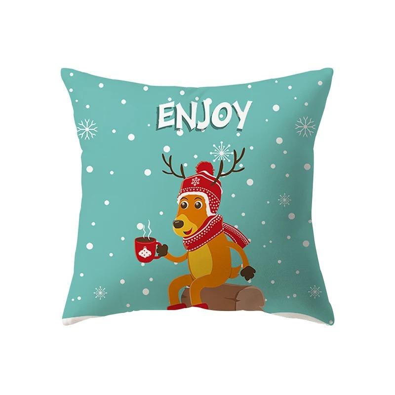 Christmas Themed Pillowcases Car Accessories Office Santa Claus Living Room Sofa Home Pillowcases