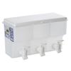 3.5L Plastic Drink Dispenser 3 Compartment Beverage Dispenser with Spigots Juice Lemonade Milk Dispenser for Party
