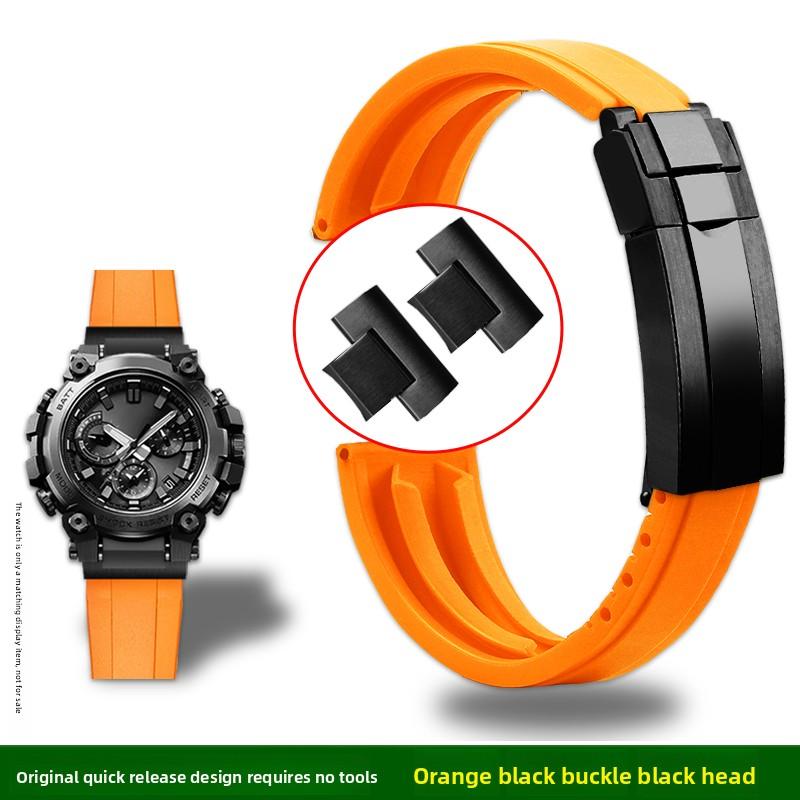 רצועת גומי MTG-B3000 עבור Casio G-SHOCK 5762 MTG-B3000B שחרור מהיר מותאם אישית קצה רצועת שעון סיליקון עמידה במים צמיד לגברים