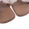 HERMES Oran leather sandals in metallic pink gold, size 37 1/2 shoes 37.5 Pink goldUsed
