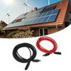 1 Pair Solar Panel Wire With Connector 12AWG Solar Adapter Extension Cable For Photovoltaic System Black 5 Meter + Red 5 Meter