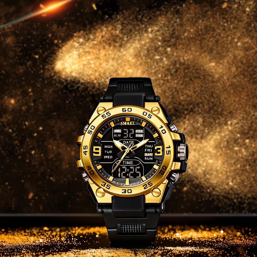Brand 8138 Waterproof Alloy case Watch Alarm Clock night light Young Fashion business Quartz Sport Wristwatches