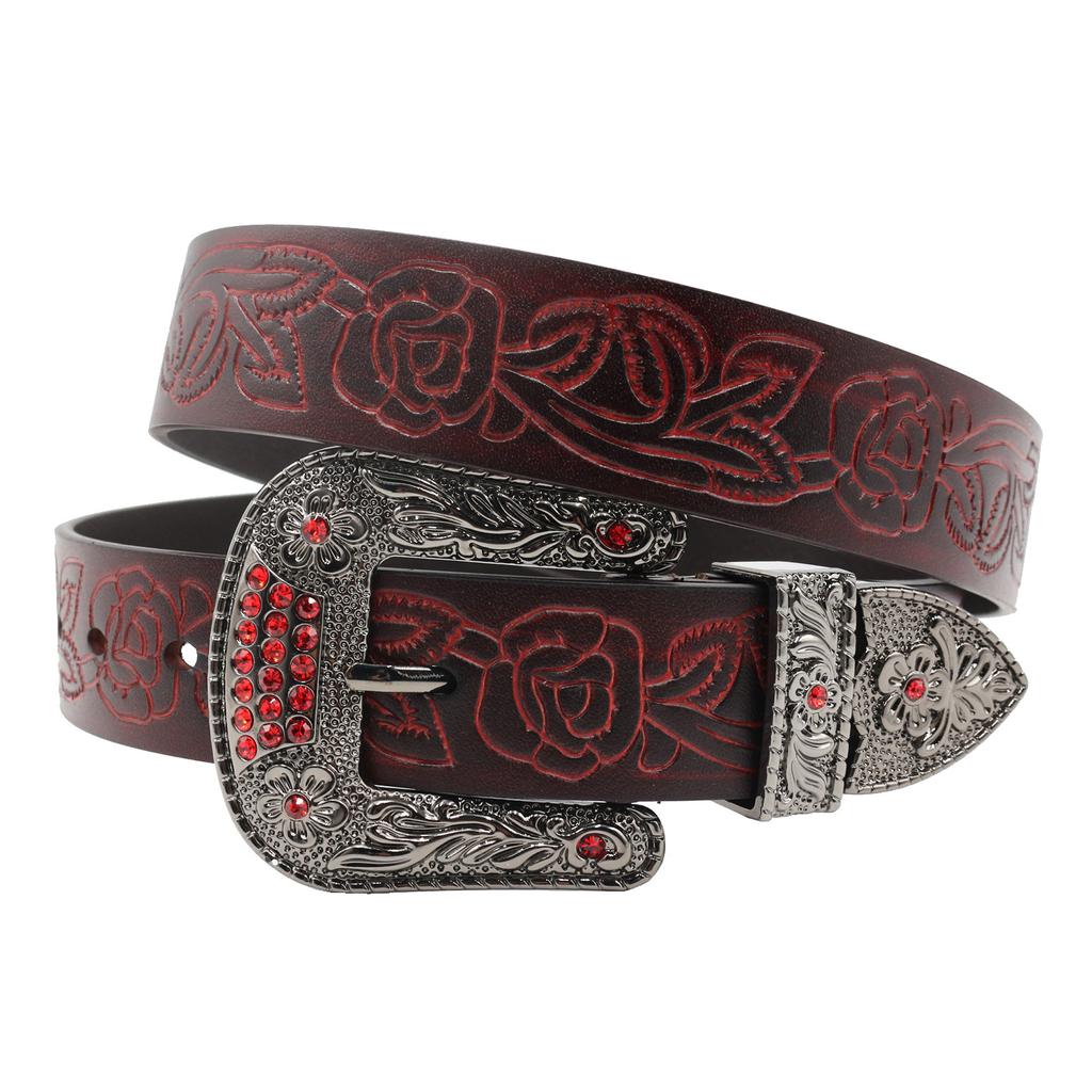 The Top Layer Is Made of Rhinestone Leather with A Western Style, Designed In An INS Style From Europe and America