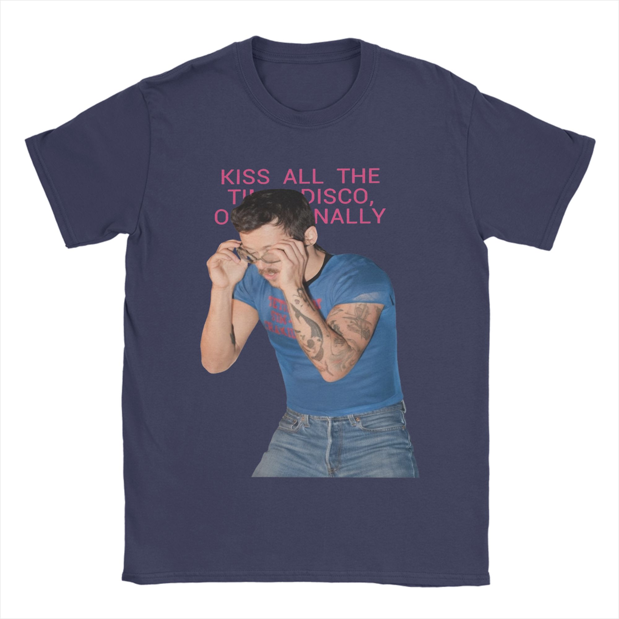 

Mens TShirt Harry Styles Kiss All The Time Disco Occasionally 100 Cotton Tee Shirt Short Sleeve T Shirts Crewneck Tops Adult 4XL