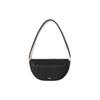 Olympia Leather Shoulder Bag With Metal Accents And Magnetic Closure Small Women Handbags Black 80470131