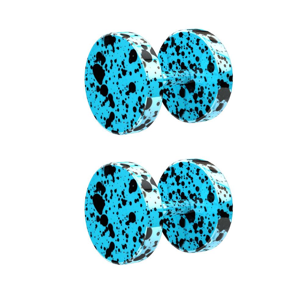 2pcs 16G Colorful Stainless Steel Round Stud Earrings For Women Dumbbell Piercing Earrings Men Punk Jewelry 8mm 10mm