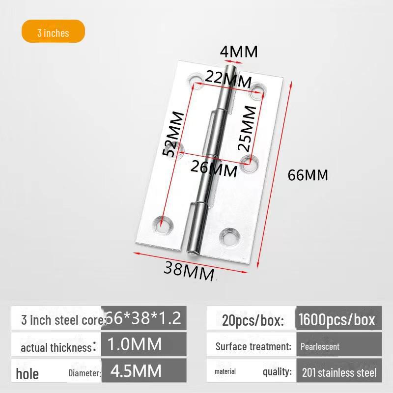 Scharniersatz für Schranktüren und Fenster aus Edelstahl 304