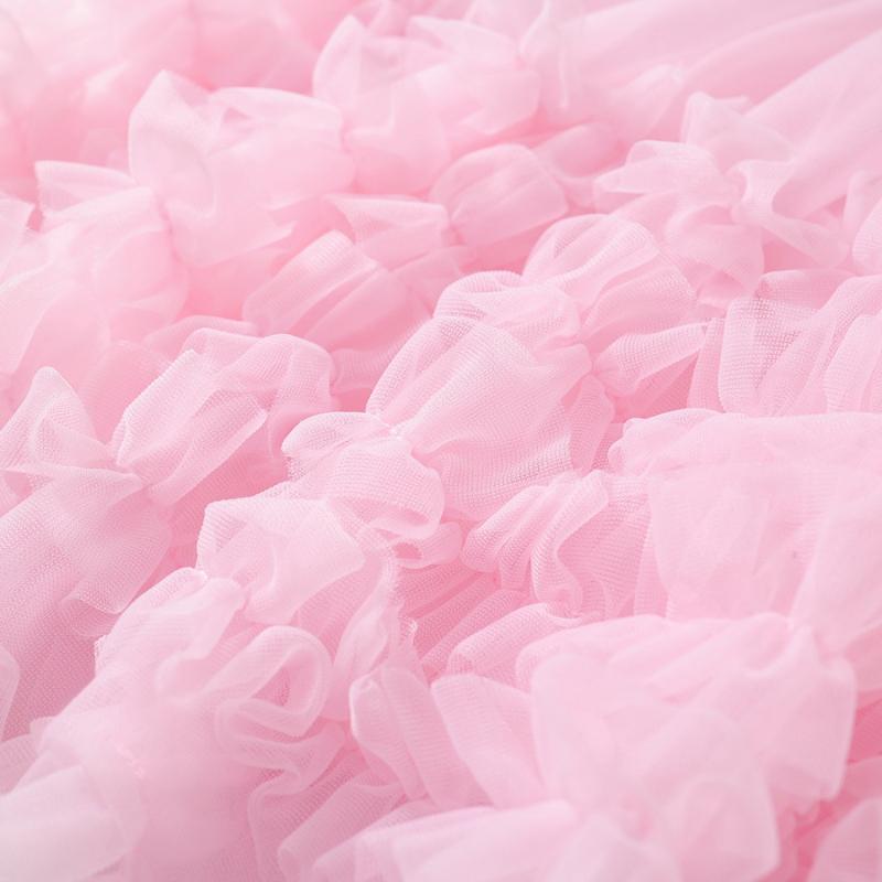 Mädchen Mesh TUTU Rock 2025 Sommer neu Kinder süße Prinzessin flauschiger Kuchenrock