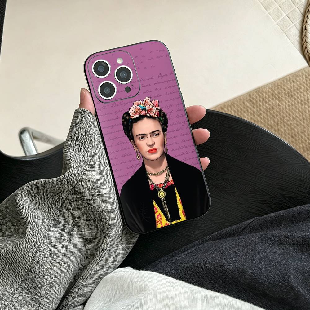 Art F-Fridas K-Kahlo COOL Phone Case For iPhone 17, 16,15,14,13,12,11 Plus,Pro Max, Others Soft Black Cover