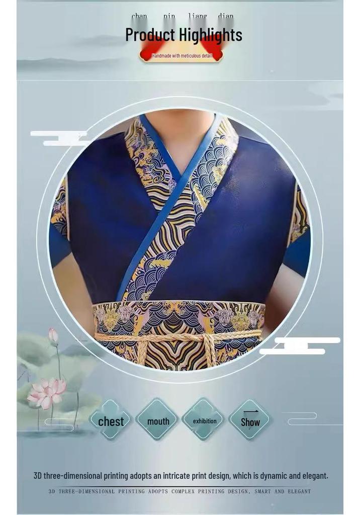 2026 New Style Boys' Hanfu: Handsome Tang Suit for Spring/Autumn
