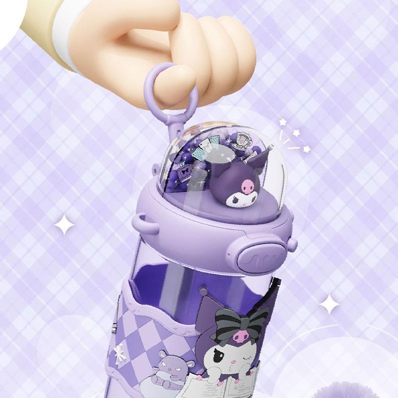 Cartoon Straw Water Cup Sanrio My Melody/Hello Kitty/Kuromi Leak-proof Children's Water Bottle Space Cup for Boys/Girls Gift