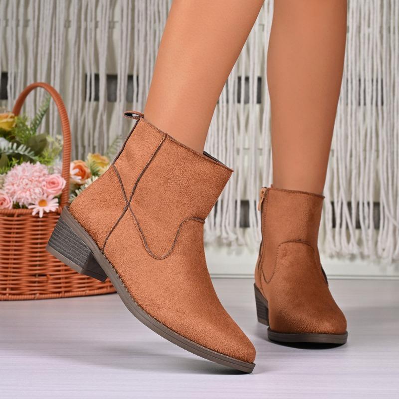 New Arrival Nubuck Suede Leather Shoes Women High Top Retro Boots Personality Fashion Woman Casual Chelsea Ankle Boots