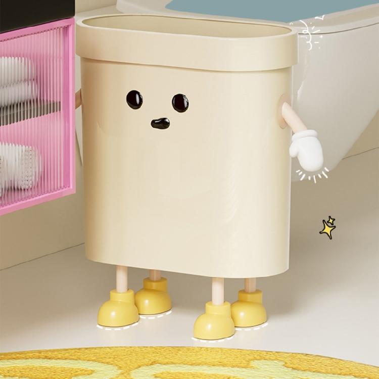 Functional Waste Bin Practical Office Waste Bin Pressure Rings Fixation Garbage Bin for Kitchen, Bathroom, Bedroom