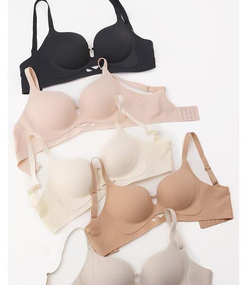 Wirefree Seamless Push-Up Bra: Invisible, Anti-Sag, Side Support for Small Busts.