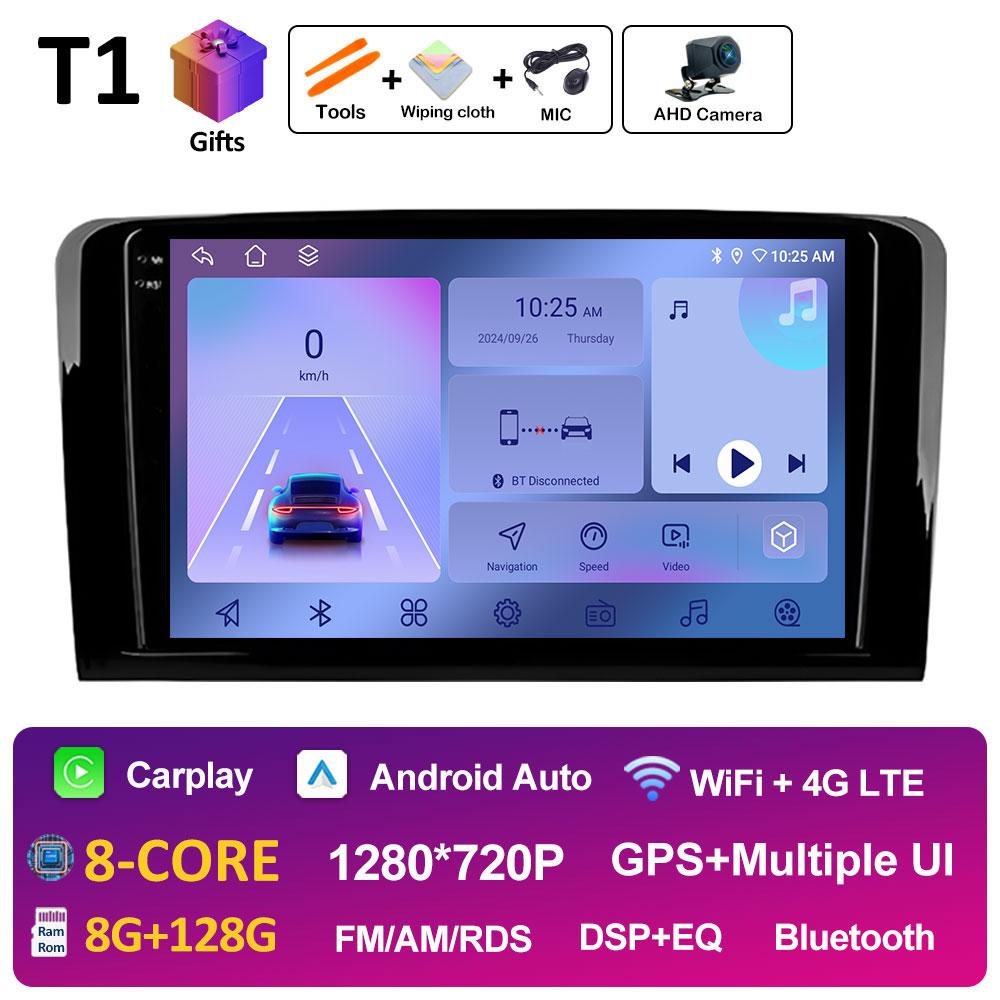 Player Radio Video Multimedia Auto Android 14 Pentru Mercedes Benz CLASS ML W164 Wireless Carplay Ventilator Răcire DSP Stereo Accesorii