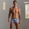 Men Shorts Elastic Waist Mid-rise Solid Color Sleepwear Shorts Loose Fit Casual