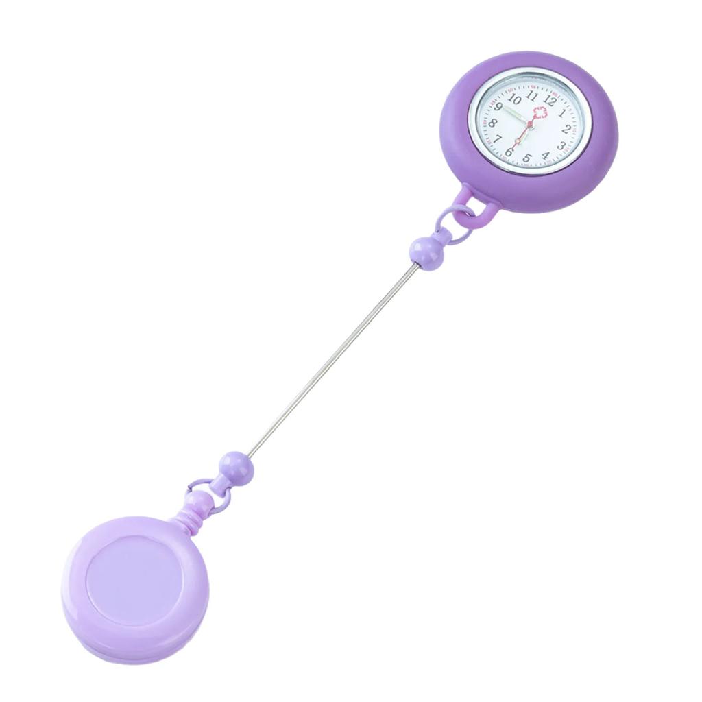 Korálkový držák na odznak s klipem na opasek zatahovací naviják na odznak se svítícími hodinkami pro sestru, lékaře, studenta, učitele