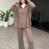 European & American Women's Zipper Pullover Sweater Set: Loose, Comfortable, Versatile, 2025 Collection