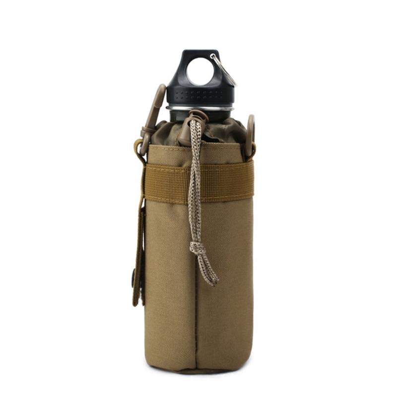 Tactic Water Bottle Pouch Waterproof Molle Bottle Holder Bag Adjustable Webbing Water Bottle Holder Bag with Drawstring