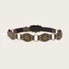 Heart Buckle Waist Belt Punk Chain Heavy Duty Grunge Buckle Modern Waistband Waist Chain Studded Belt