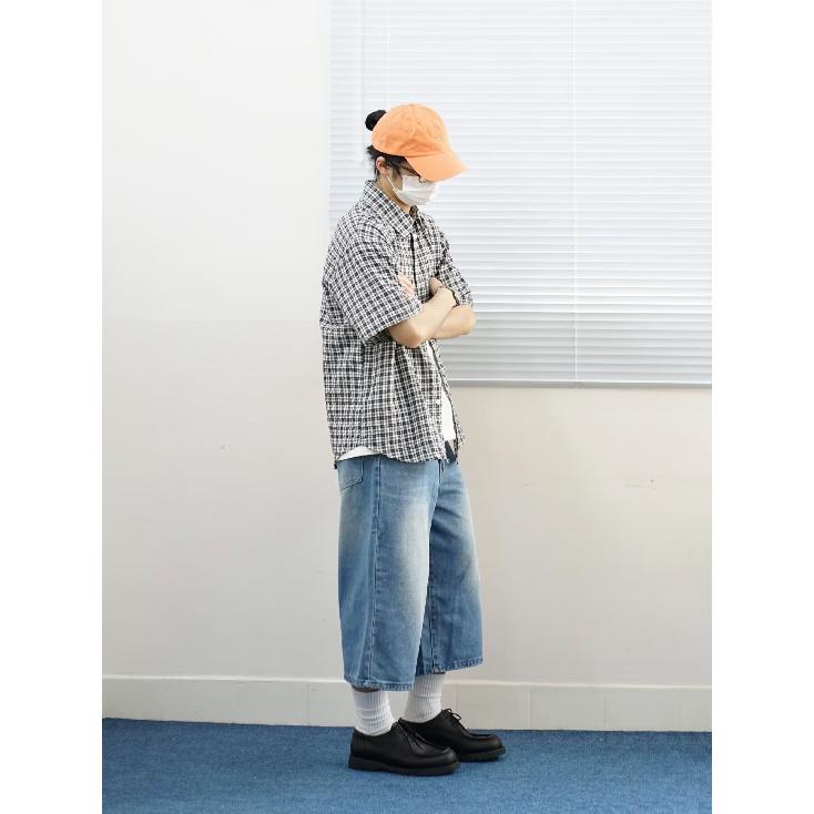 Short Sleeved Shirt Men'S Summer Japanese Retro Loose Casual Five Quarter Sleeved Shirt Trendy Brand Shirt Jacket