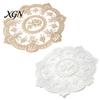 Elegant Lace Doily for Tea Party Retro Round Doily, Embroidered Floral Coaster, 13 Inch Table Decor Sheer Placemat Wedding, Vintage Style