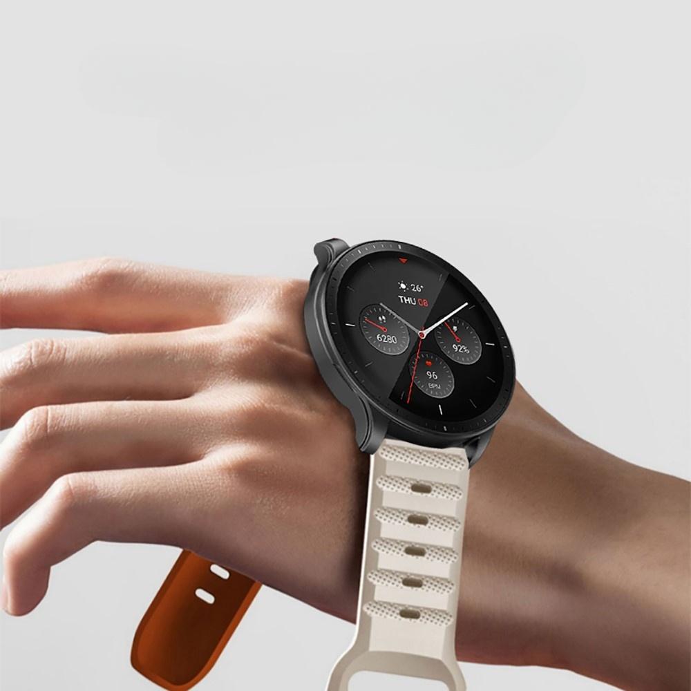 Universal Silicone Strap 20mm, Orange / Cream