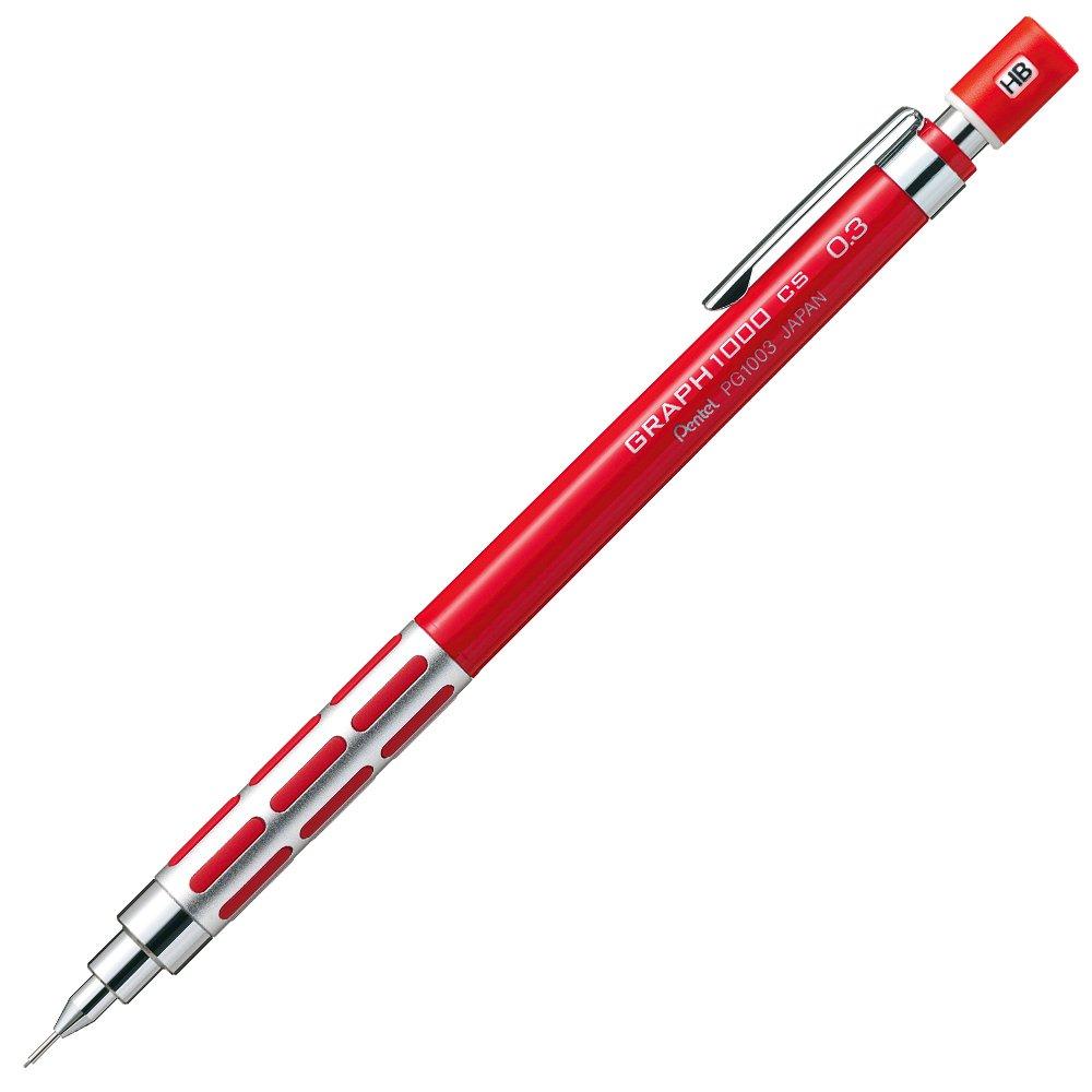 

Pentel Mechanical Pencil Graph 1000CS XPG1003CSB Red Axis 0.3mm