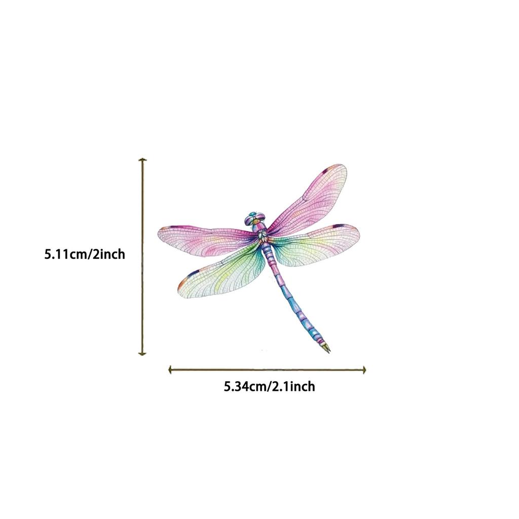 50Pcs Colorful Dragonfly Stickers Waterproof Car Laptop Phone Luggage Scrapbook Guitar Decorations Gifts