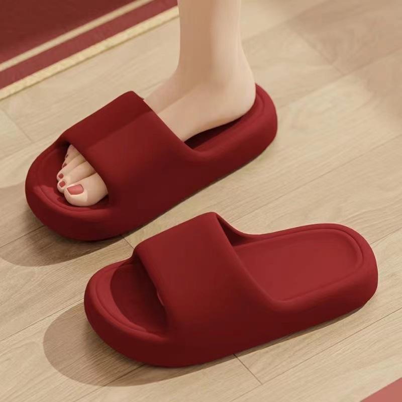 

Wedding big red cool slippers EVA soft elastic women s indoor home non-slip cool slippers men s price 36-37