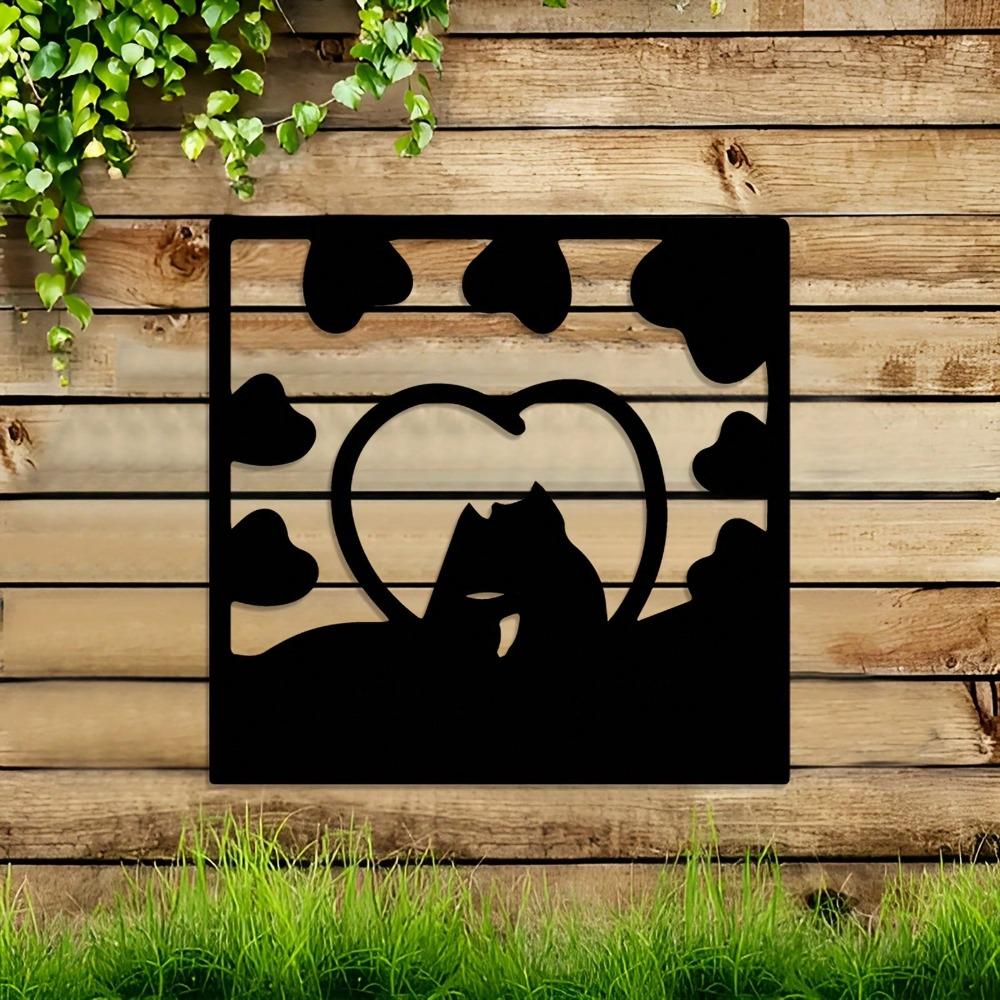 Vintage Iron Cat Silhouette Wall Art Metal Home Decor Gift for Cat Lovers