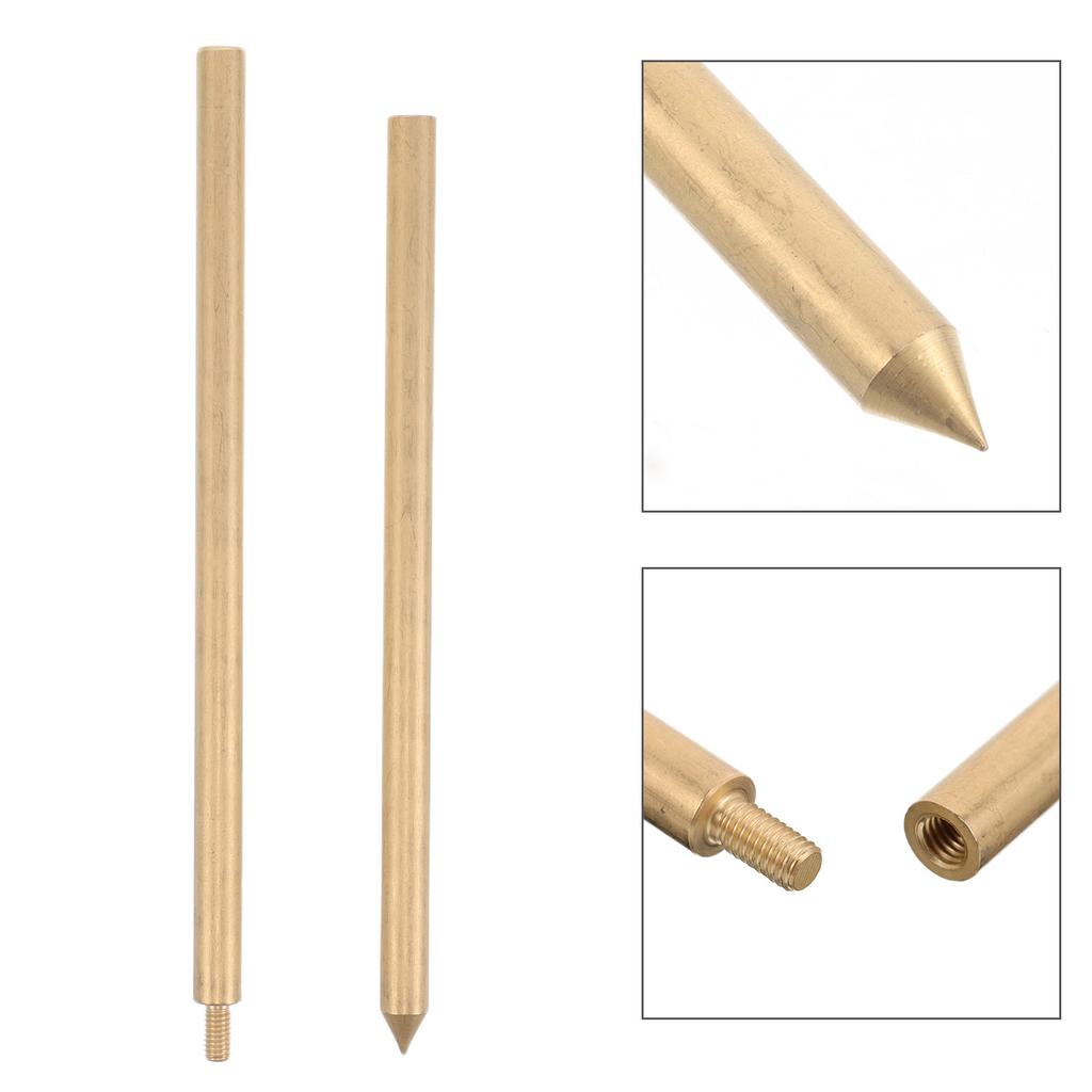 Electric Fence Ground Rod 8mmx300mm Copper Brass Pin Galvanized Rod for Livestock Fence Protection Outdoor Ground Stake