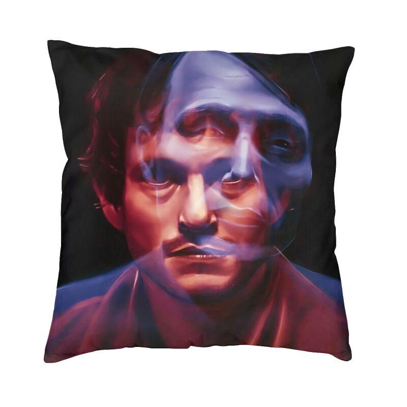 Mads Mikkelsen Hannibal TV Series Nordic Throw Pillow Covers Decoration Cushions for Sofa D Printing Custom Pillows