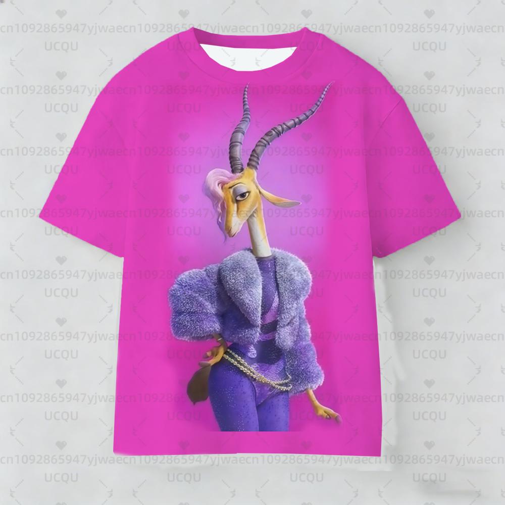 Sommer Kurzarm Nick Judy Gary Zootopia 2 Film Kinder T-Shirt Geschenk