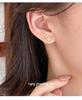 Cuiyan S925 Silver Asymmetrical Flower Stud Earrings - Korean & Chinese Style Trend for Women