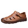 Fashion Men's Casual Summer New Style Genuine Leather Sandals With Non-Slip Big Size 48 Outsole Beef Tendon Breathable Beach Shoes