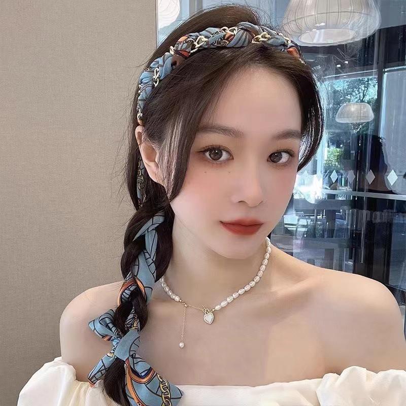 

Тканевая цветочная повязка на голову, шифоновая повязка на голову, фея, повязка на голову, шпилька, женская плетеная лента для волос, повязка на голову синий