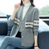Women Plus Size Loose Knit Cardigan Autumn Winter Sweater Coat