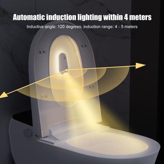 Toilet Light with Intelligent Sensing UV Sterilization Rechargeable USB-C Night Light Peel And Stick Soft Nightlight for Bathroom Toilet