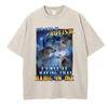 Retro Autism Wolf T Shirt Vintage Washed  Cotton TShirt Graphic Tee Casual Streetwear for Spring Summer Fall