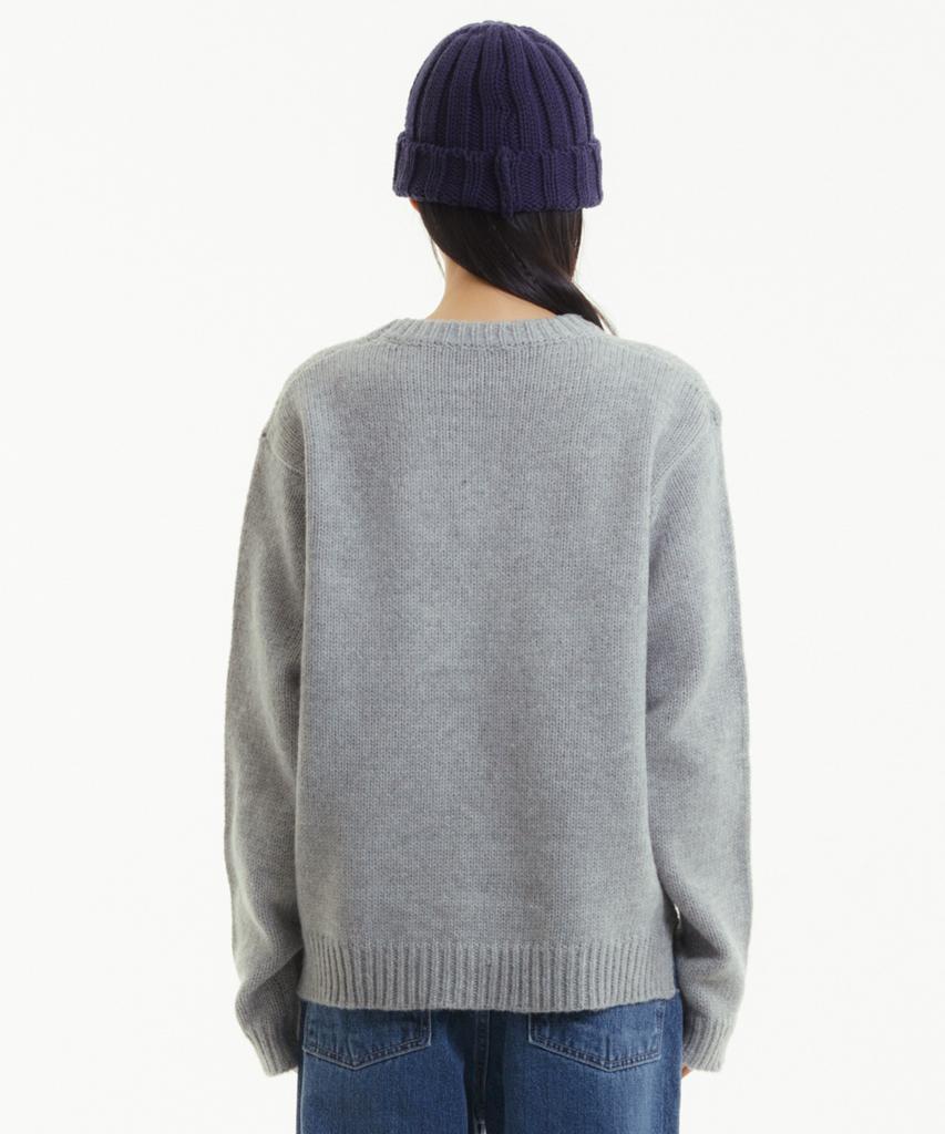 UNKNOWN PLANET Varsity Logo Knit Melange