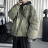 High Street Men's Jackets Men Hooded Patchwork Parkas Autumn Winter Men Camouflage Cotton Padded Jacket Male Loose Short Coats