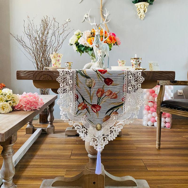 

Кружевной флаг на стол, комод, тумба под телевизор, американский флаг на стол, чехол для пианино, флаг на кровать, французская скатерть 40*70cm