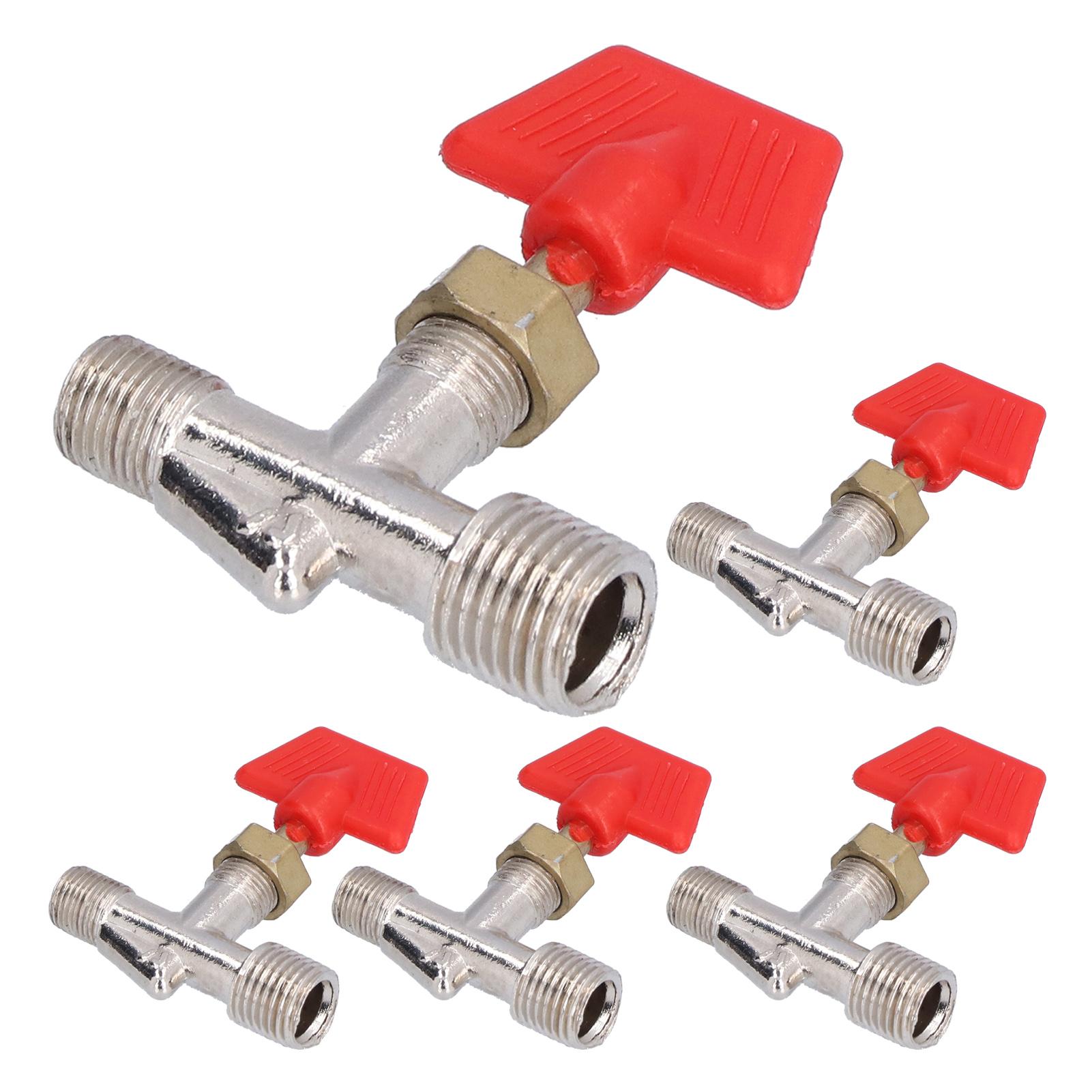 

5Pcs Needle Valve Thread Straight Through Water Pipe Air Hose Flow Adjustment Accessories