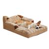 Winter Dog Cat Bedding Removable Cover Pet Sofa Bed Washable Thermal Insulation Cushion Anti Slip Bottom Chew Resistant Durable Pet Furniture