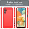 For Samsung Galaxy A14 4G/5G Flexible TPU Phone Back Cover Brushed Carbon Fiber Texture Drop Protection Phone Case