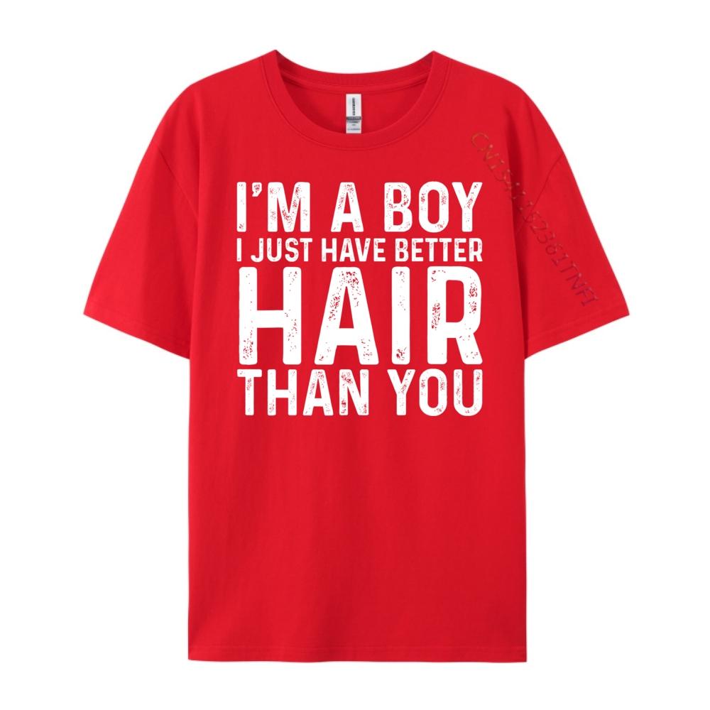 Я МАЛЬЧИК У МЕНЯ ПРОСТО ЛУЧШЕ ВОЛОСЫ, ЧЕМ У ТЕБЯ ДЛИННЫЕ ВОЛОСЫ ДИЗАЙНЕРСКАЯ ФУТБОЛКА МЯГКАЯ Мужская Футболка Алфавит S