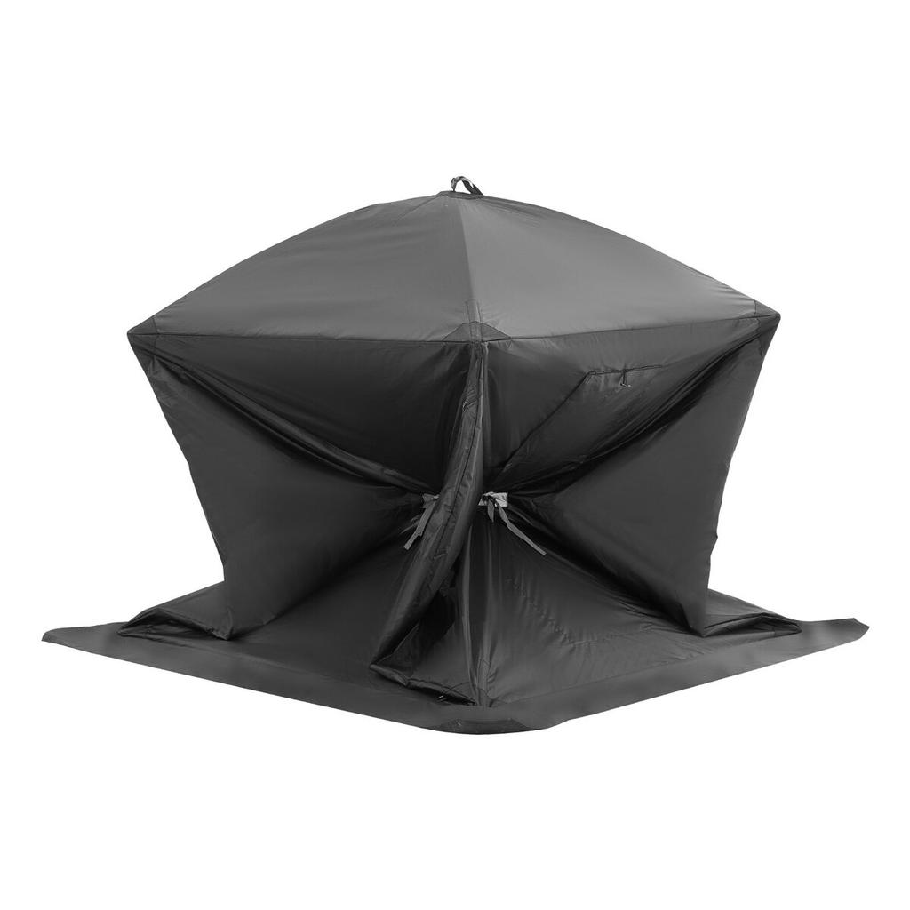 Portable Ice Shelter, 1-2 Person Pop-Up Ice Fishing Tent, 24 Square Feet Fishable Area, Ice Shanty for Winter Fishing, Waterproof Oxford Ice Cube with