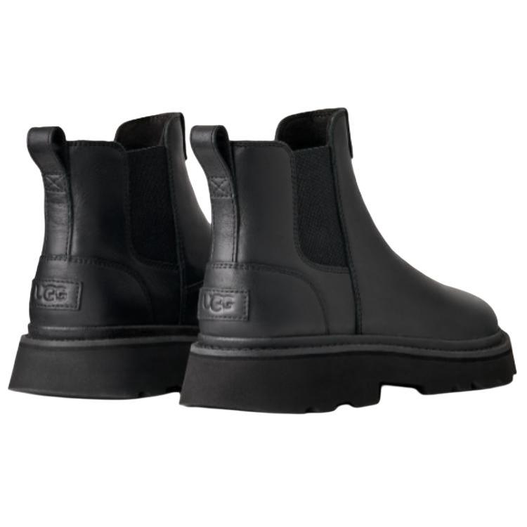 UGG Hybrid Leather Fashion Trend Short Chelsea Boots Men boots Black 1172990-BLK