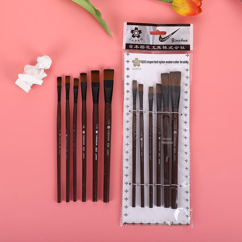 

Набор нейлоновых кистей для гуаши Cherry Blossom — включает одинарные и двойные кисти № 6, набор из 6 предметов